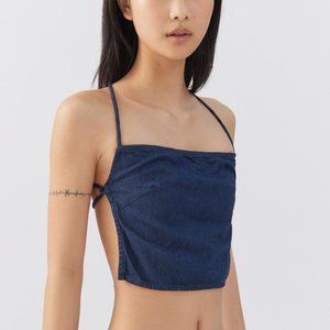 Motel Denim Backless Top